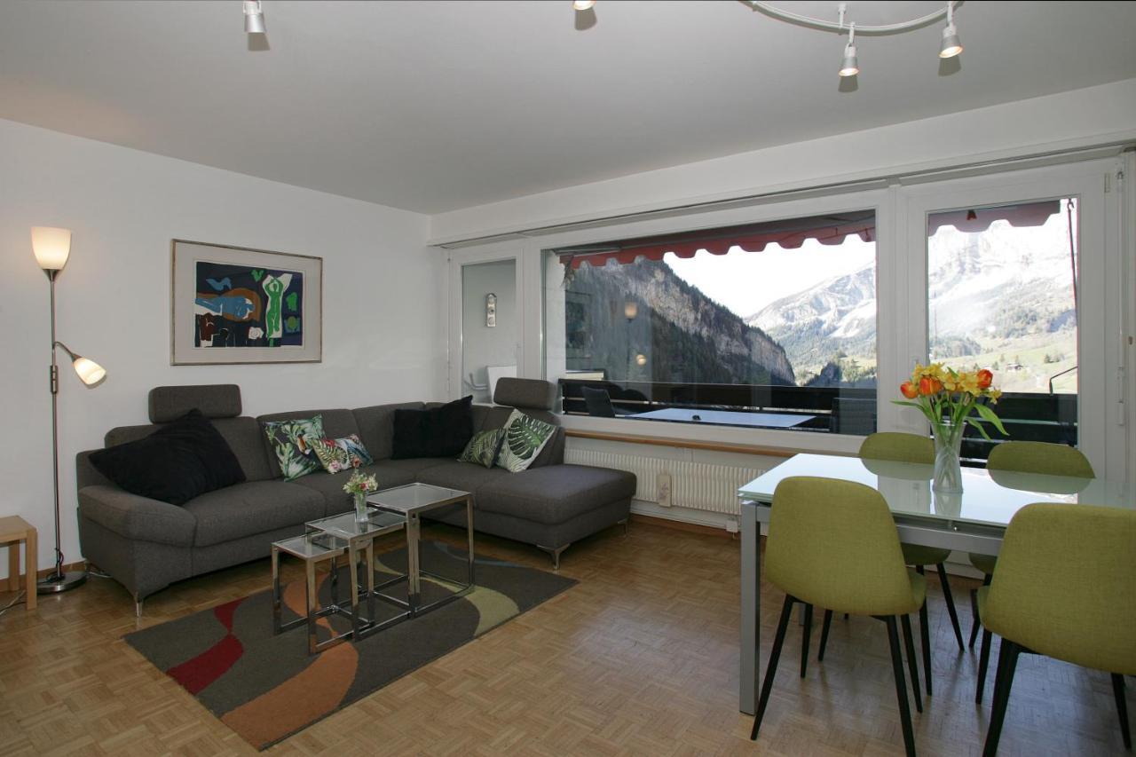 Apartments Haus Quelle Leukerbad Buitenkant foto