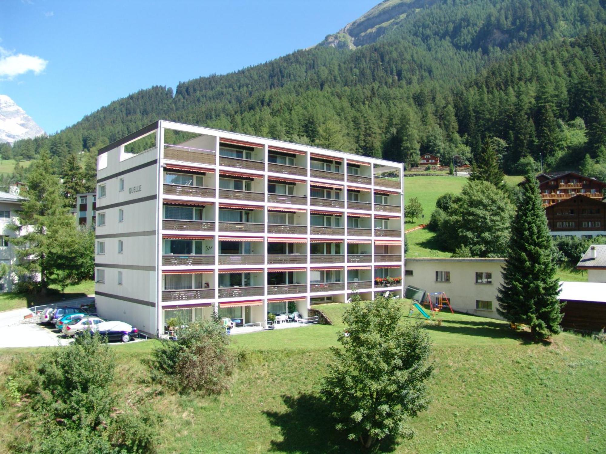Apartments Haus Quelle Leukerbad Buitenkant foto